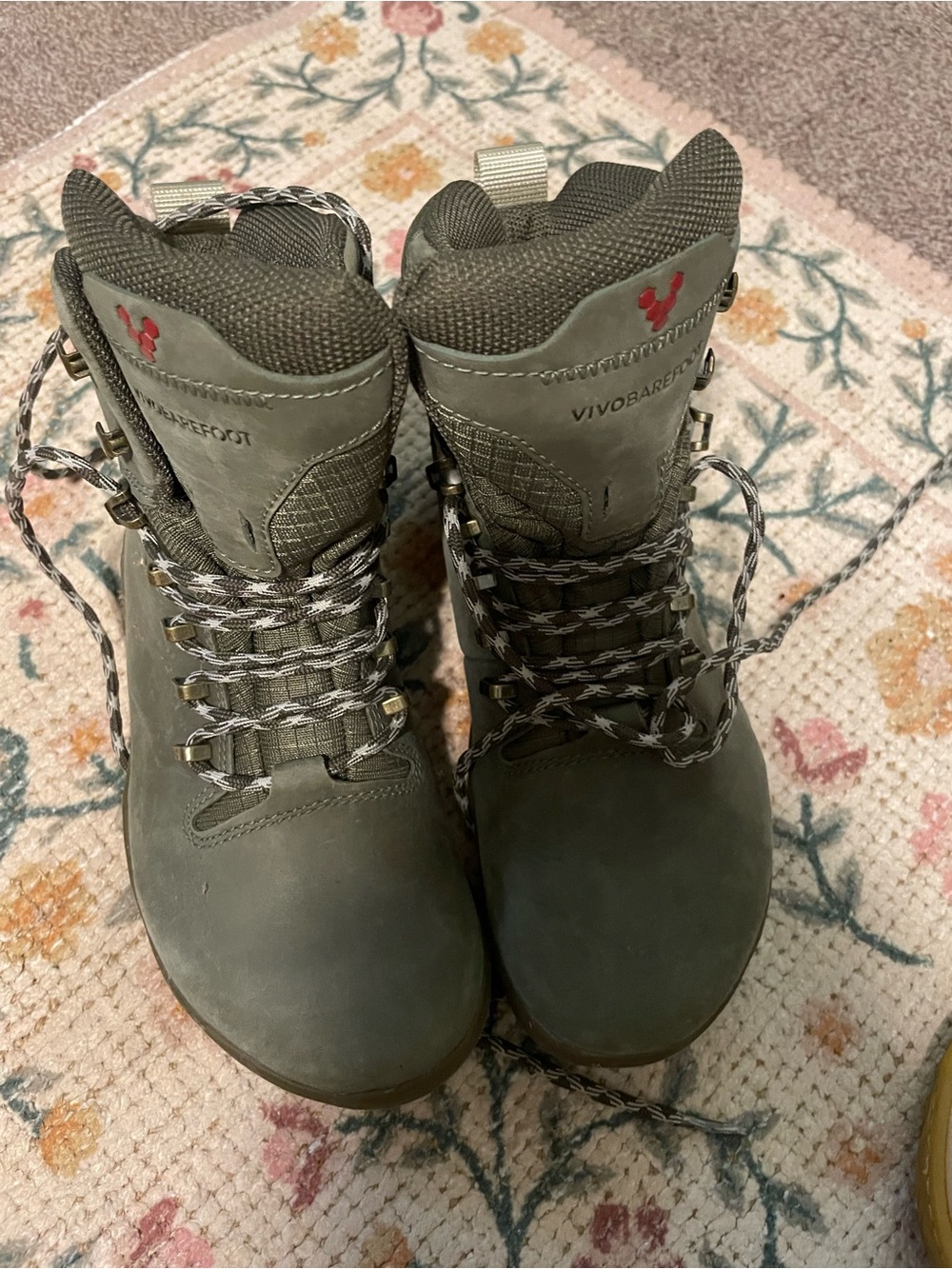 Vivo Barefoot Olive Green Lace-Up Women's Hiking Boots